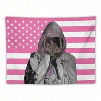 1Pc Lil Music Peep Tapestry Wall Hanging, Rap Art For Dorm Bedroom Living Room, Party Decor Banner With Free Installation Kit 40X60CM