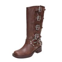 Women's boots match well! Boots Women's American Vintage Martin Boots Brown Tall Boots Long Boots Western Cowboy Boots 35 ruda