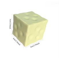 1Pc Jumbo Cheese Cube Stress Ball Big Cheese Shapeable Squeeze Ball Non-Bounce Fidget Toy ASMR Sensory Anti-Stress Festival Gift