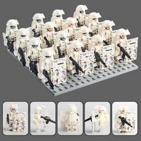 Konstrukciniai blokeliai Karinės minifigūrėlės Šmėkla SWAT Specialiosios pajėgos Ginklai Skydas Lėlės Berniukui Surinkimo žaislai gray
