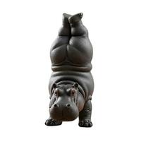 1Pc Yoga Master Hippo Statue Handcrafted Resin Hippopotamus Figurine Hippo Figurine Yoga Statue Meditation Hippopotamus For Home