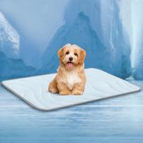 Cooling Pad For Dog Washable Sleeping Kennel Bed Cooling Dog Mat For Pet Hamster Animals Summer Outdoor Indoor Beach Car Travel (Blue,S-51x41 cm) mėlyna