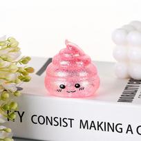 Prank Gold Powder Maltose Poop Squishy Funny Hand Squeeze Toy For Stress Relief And Trick Play raudona