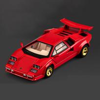1:32 Countach LP5000s Alloy Sports Car Model Diecasts Metal Track Racing Car Vehicles Model Sound Light Simulation Kids Toy Gift raudona