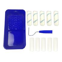 Paint Roller and Brush Set with Ergonomic Steel Handle Stand and Plastic Paint Tray Made for Use with Water and Oil Based Paints China Mainland