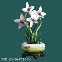 Statybinės kaladėlės Botanikos rinkiniai Slyvos žiedas Bambukas Chrizantema Orchidėja Namų dekoratyvinis augalo modelis Suaugusiems Žaislai Dovana orchidėja