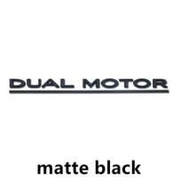 DUAL MOTOR Underlined Letters Emblem for Tesla Model Y 3 X S Car Styling High Performance Trunk Badge Sticker Chrome Black Red matinė juoda spalva