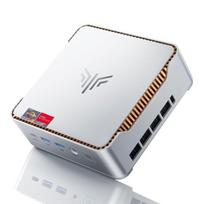 NiPoGi Mini PC Gamer AMD Ryzen R2544(4C/8T,jusqu'à 3.7GHz/Cache L3 de 4 Mo)-8Go RAM DDR4 256Go SSD,Windows 11,Triple affichage