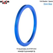 Aluminum Alloy Bike Fork Headset Tube Spacers 2-20mm Washers 5mm mėlyna