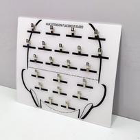 Acrylic Wig Stand Holder, Hair Extension Grafting Board with Clips, Professional Hairdressing Desktop Tool for Braiding, Weaving & Styling Accessories 342*295*5MM