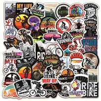 10/30/50/100 vnt. Kalnų dviračių lipdukai Vandeniui atsparūs Lauko MTB dviračio lipdukai Viniliniai DIY nešiojamam kompiuteriui PC riedlentei bagažui Pegatinas