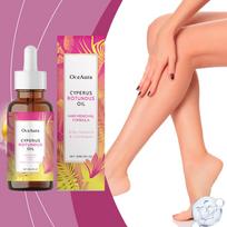 OceAura Cyperus Rotundus aliejus plaukų šalinimui Švelni glotni odos priežiūra Gilus drėkinimas Plaukų augimo slopinimas Po skutimosi aliejus 60ml