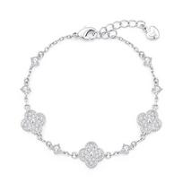 Barbie crystal bracelet [ Exploding Crystal*Lucky Four-leaf Clover] Light luxury, good looks and money to spend. Versatile style G-Ba2604026 balta