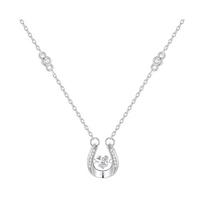 Barbie necklace [Flash Heartbeat Limited Edition]  Crystal Exquisite Love Sparkling Light Luxurious Clavicle Chain Couple Ba2601025 balta