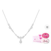 Barbie crystal necklace [ * flash] Water drop wisteria flower blue tears ins style Water Drop Wisteria Pendant F [520 Gift] Heart Box mėlyna
