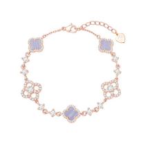 Barbie crystal bracelet [Nine Purple Fire*Lucky Limited Edition] Purple Rhyme Flowing Light Purple Air from the East Four-leaf Clover Y-AX2511015 violetinė