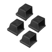 Sporto salės grindų sauga Keturkampis guminis suapvalintais kampais, skirtas 50x50 mm fitneso įrangai black