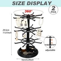 1pc 2nd/3rd floor rotatable jewelry storagerack neckla displayrack rotatingkeychain bralet storage rack perfect holiday gift
