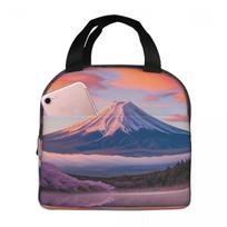 Landscape Of Mount Fuji And The Sea Insulated Lunch Bag for Kids Cooler Thermal Food Box Tote Portable Lunch Boxes Container One Size