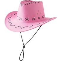 Fabric Cowboy Hat With Sun Shield For Cosplay And Holiday Celebrations rožinė