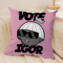 T-Tyler The C-Creator Rapper Cushion Cover Silky Short Plush Invisible Zipper Dustproof Sofa Pillow Case For Home Decor Peach skin 18*18(CM)-1Pcs