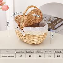 Handwoven Willow Picnic Basket