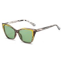 Luxury Y2k Cat Eye Sunglasses Contrast Color Steampunk UV Protection Sunglasses Square Frame Gradient Fashion Shades Driving
