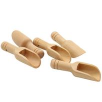 Mini Wooden Scoops Bath Salt Spoon Candy Flour Spoon Scoops Kitchen Utensils 1pcs