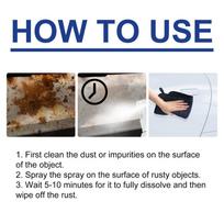 Multipurpose Rust & Stain Remover Spray - Car Tire Cleaning Refurbishment Anti-Oxidation Care Protects Against Oxidation one size
