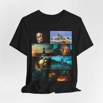 Frankenstein Dark Fantasy Collage Tee  Iconic Scene Graphic Unisex Shirt S