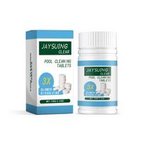 Jaysuing Pool Cleaning Chlorine Effervescent Tablets (100g) Quick-Dissolving Water Treatment Chlorine Tablets for Pool Cleaning white