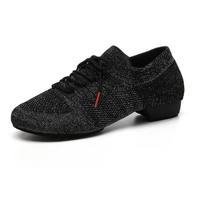 Fly Woven Mesh šokių batai mergaitėms ir moterims Valso tango jogos baleto mokytojų treniruočių šokių batai 34 juoda