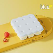 Biscuit-Shaped Ice Cube Tray: Quick-Release, Food-Grade Mold for Homemade Ice šviesiai mėlyna spalva