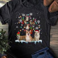 Christmas Corgi On Tree Santa Corgi Dog Lover Gifts T-Shirt- Gift for Dog Lovers - Funny Dog - Corgi Lovers - Corgi Christmas - Mother's Day S