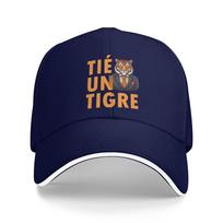 Tie Un Tigre Marseille-Expression Sandwich Baseball Caps Workouts Funny Drinking Sun Cap Unisex Outdoor Adjustable Fit Adult Hat Adjustable tamsiai mėlyna spalva