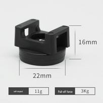 Magnetic Nylon Cable Tie Mount: Saddle-Shape Clip & Pipe Clamp 22mm Base, Pull Force 3.5 Kg