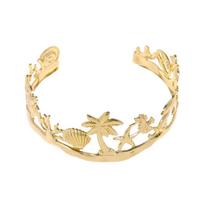 Adjustable Starfish Cuff Bracelet Metal Material Coconut Tree Bracelet Open Bracelet  Party Jewelry auksas