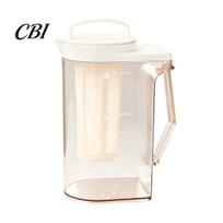 Fruit Infuser Pitcher for Refrigerator 1.6/2.2L Plastic with Lid & Handle, Clear Fridge Water Jug Food Grade Iced Tea Maker Filter Juice, Leak-Proof M balta