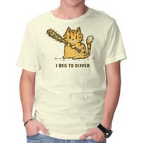 Unisex Crew Neck T-Shirt I Beg To Differ Graphic Short Sleeve Casual Tee L