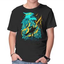 Unisex Crew Neck T-Shirt Monster Reborn Graphic Short Sleeve Casual Tee L