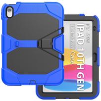 PET Screen Tablet Cases for 10.9'' IPad 11/10 2025/2022 10th/11th Case IPad11 A2757/A2696 Cover Shockproof Silicone Stand Shell for iPad 2022 10th mėlyna