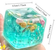 New Adults Squishy Ocean Blocks Stress Balls Autism Sensory Toys Stress Anxiety Relief Fidget Toys Maltose Water Ball Gifts Bulk