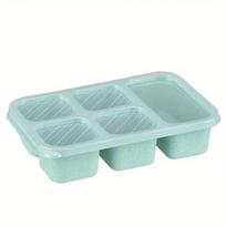 Bento Lunch Box with Reusable 5 Compartment Bento Box Microwave Compatible for Bento Snack Containers for Travel and Work