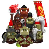ZHMS01 Medieval Knight Orcs Warrior Elves Figures Building Blocks Army Armored Soldiers Shield Weapons Bricks Toys