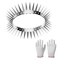 Bird Spikes Stainless Steel Spikes Repeller Anti Pigeon Anti-bird Squirrel Garden Fences for Wall Barns Fence Roof and Tree Bark