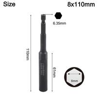 110mm Deepen Electric Wrench Socket Wrenches Hexagon Nut Driver Drill Bit H8-H19 Sleeve Adapter Hand Tools For Machine Repair