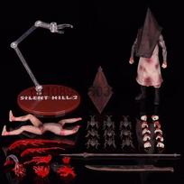 Mezco Toys Silent Hill 2 Executor'S Pyramid Head One:12 Red Pyramid Thing Action Figure Model Toys Joint Movable Doll Room Decor