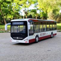 Didelis Elektrinis Turistinis Žaislas Eismo Autobusas Lydinio Keleivinio Automobilio Modelis Metalinis Liejamas Žaislas Verslo Autobuso Modelis Garsas Šviesa Vaikų Dovana raudona