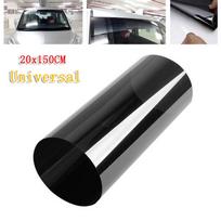 20cm*150cm Automobilio priekinio stiklo saulės plėvelė Juoda permatoma langų plėvelė UV apsauga nuo saulės lipdukas