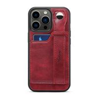 Prabangus odinis telefono dėklas iPhone 15 Pro Max 14 Plus 13 12 Pro 15Pro su kortelių skyriumi ir riešo dirželio laikikliu, galinis dangtelis LS215 iPhone 15